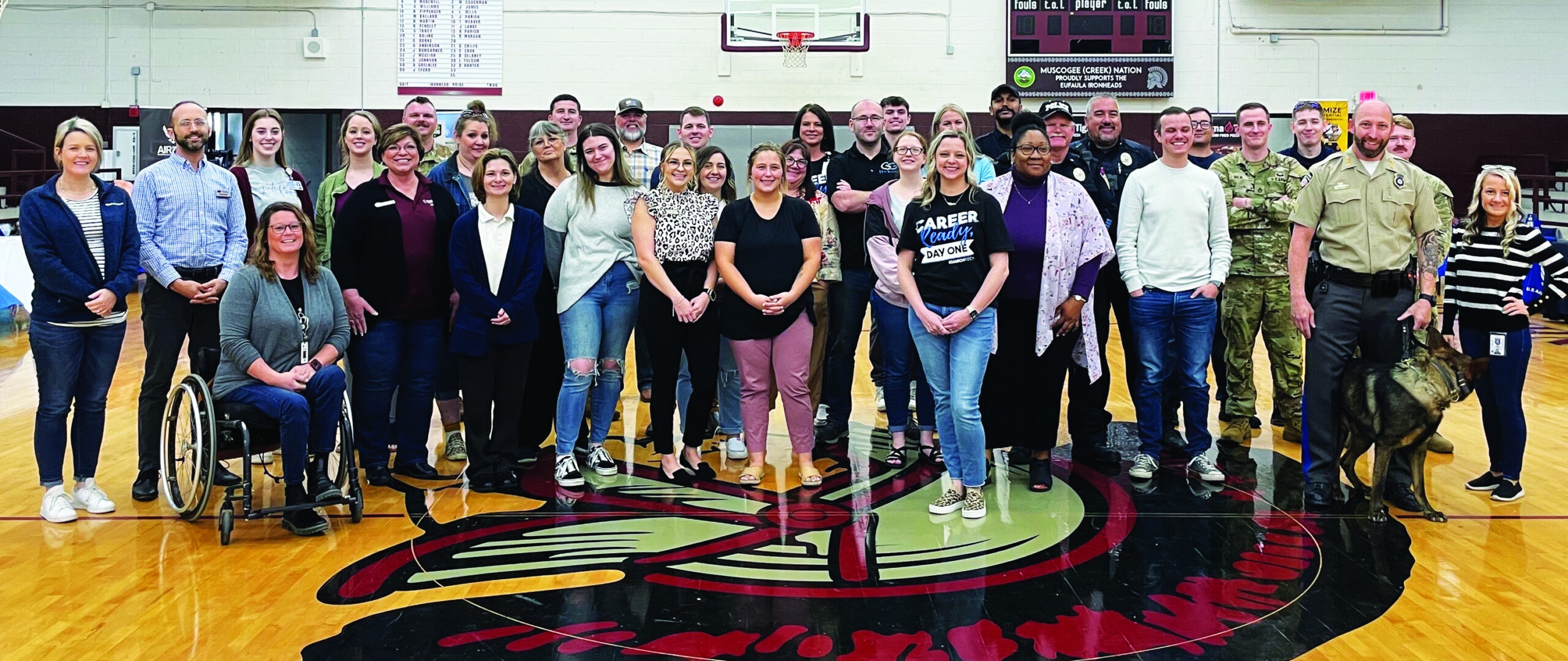 Some of the many volunteers who made the recent Eufaula High School