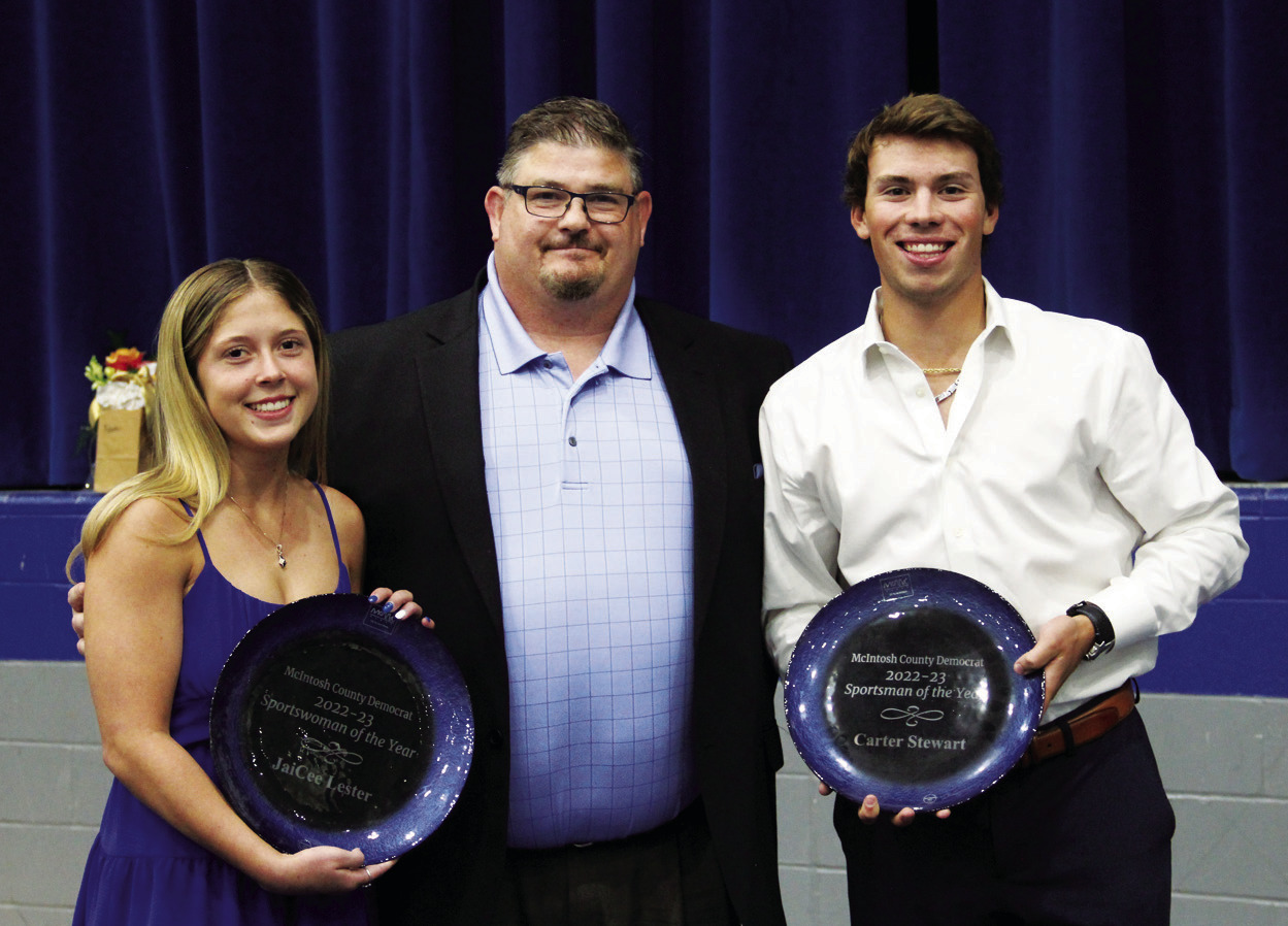 Lester, Stewart named McIntosh County Democrat Sportswoman and