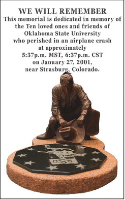 Oklahoma State University honors the memory and celebrates the lives of the ten who perished on January 27, 2001